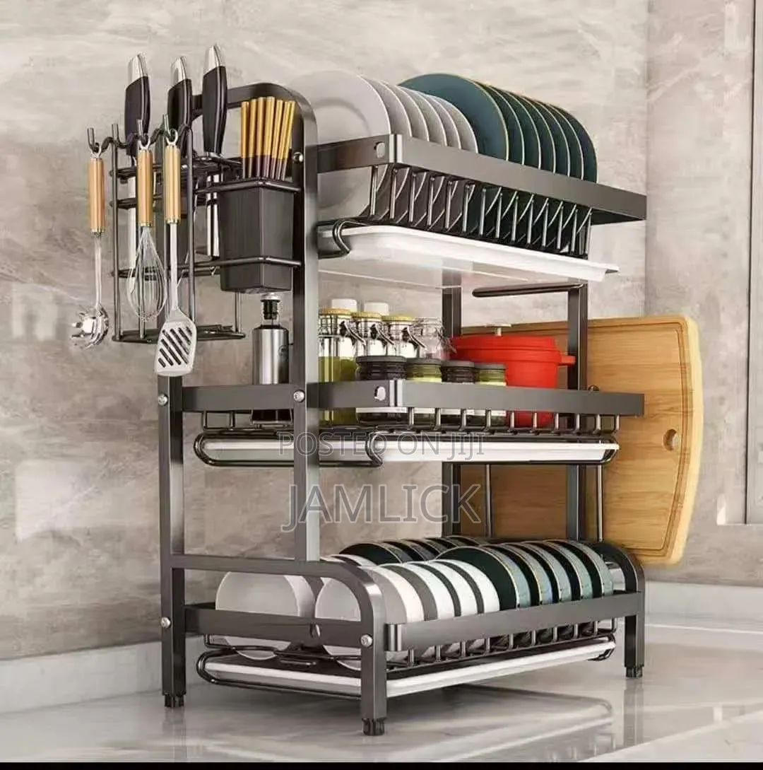 3-Tier Dish Rack – Carbon Steel - Sn