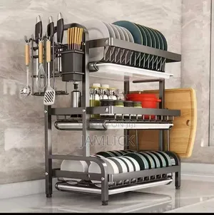 3-Tier Dish Rack – Carbon Steel - Sn
