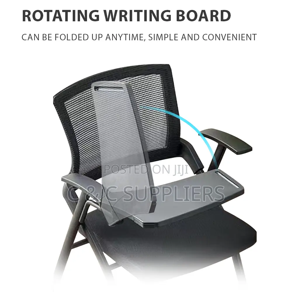 Foldable Chair With Writing Table Pad.
