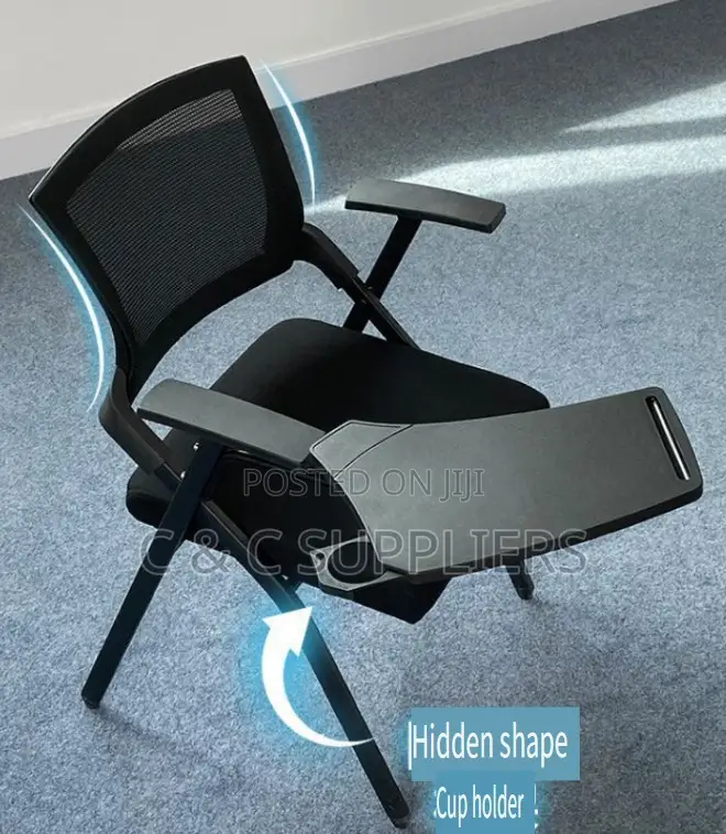 Foldable Chair With Writing Table Pad.