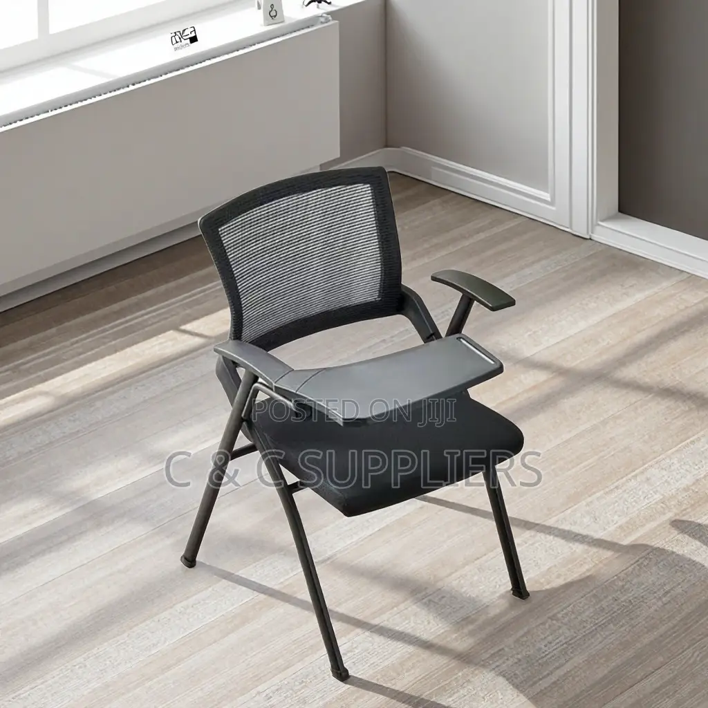 Foldable Chair With Writing Table Pad.