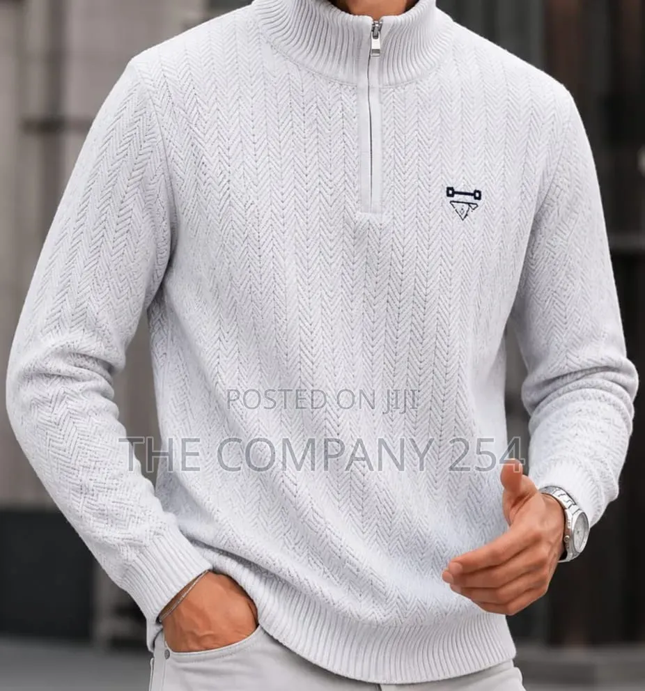 Quality Casual Designer Fleech Quarter Zip Sweatshirt for Men