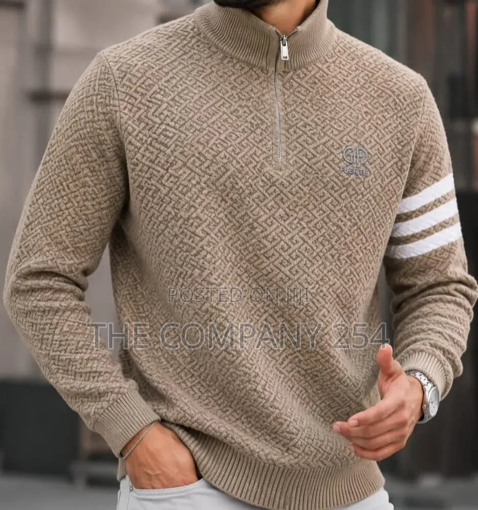 Quality Casual Designer Fleech Quarter Zip Sweatshirt for Men