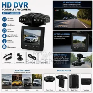 HD DVR Portable Car Dash Camera With 2.5" LCD Screen
