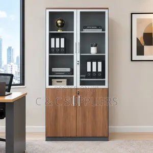 2-Door Executive Wooden File Cabinet.