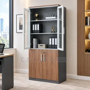 2-Door Executive Wooden File Cabinet.