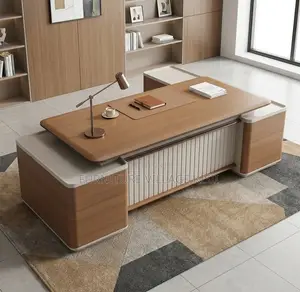 Office Desk; Advanced Imported L-Shaped Executive Desk