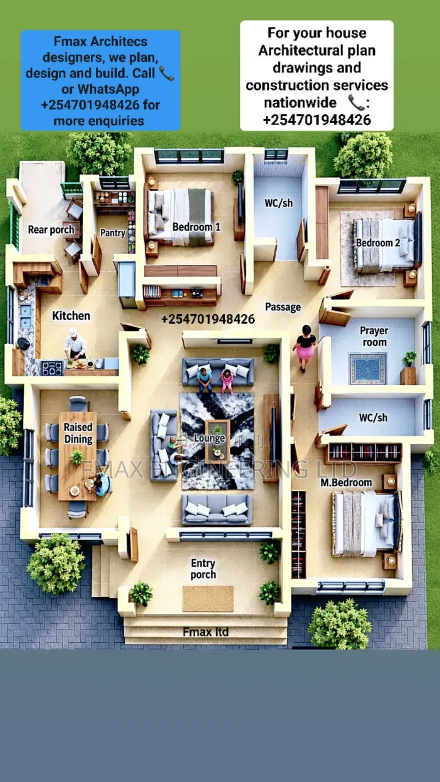 Contact Fmax Engineering for House Plan Drawings Construction Work