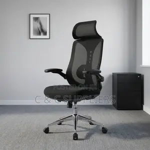 High Back Ergonomic Staff Chair With Flip Armrest