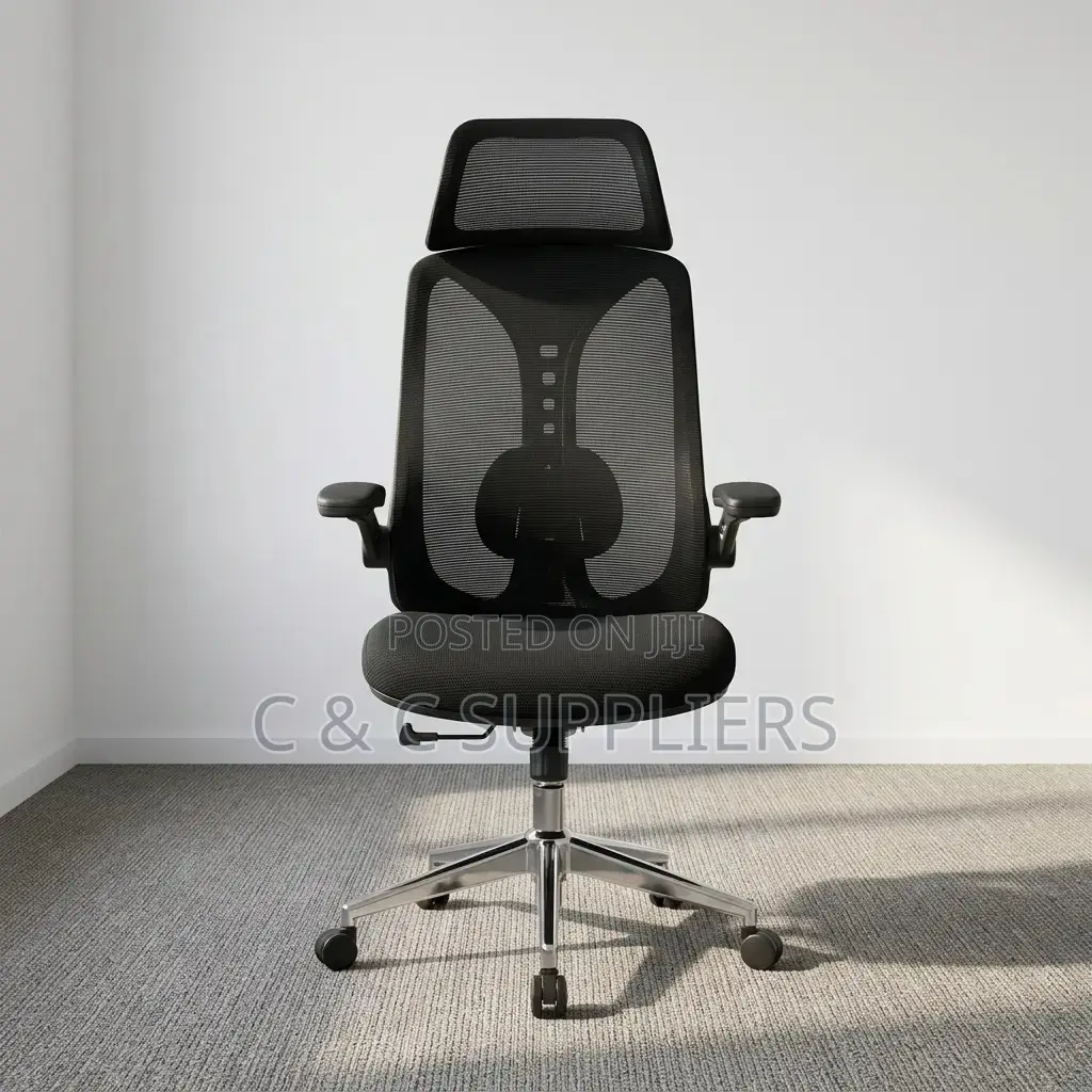 High Back Ergonomic Staff Chair With Flip Armrest