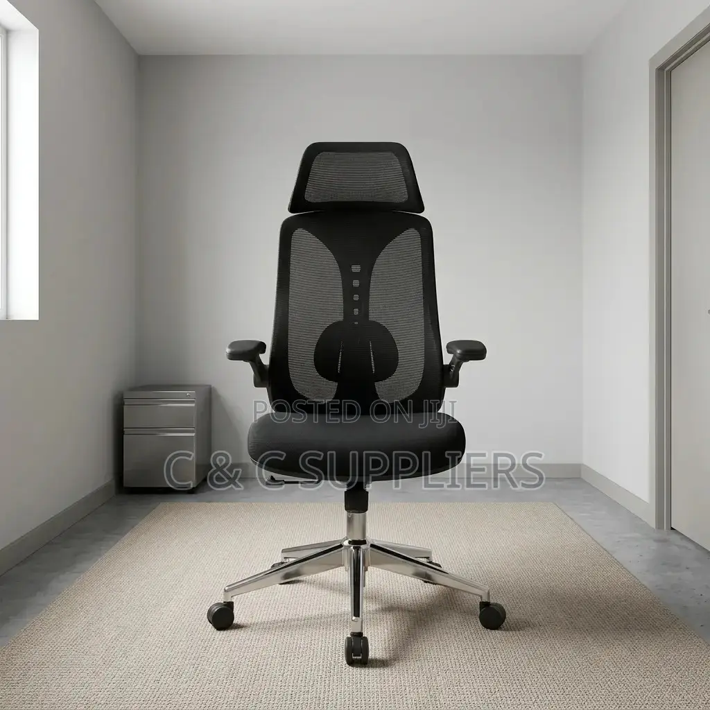 High Back Ergonomic Staff Chair With Flip Armrest