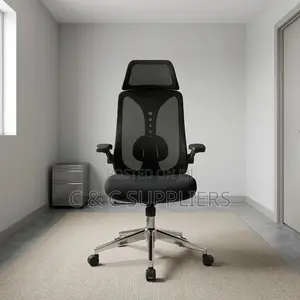 High Back Ergonomic Staff Chair With Flip Armrest