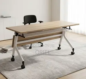 Office Table : 1.4M Wooden Foldable Office Table