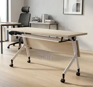 Office Table : 1.4M Wooden Foldable Office Table