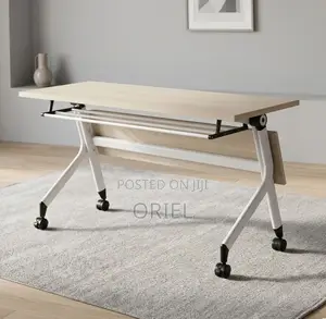 Office Table : 1.4M Wooden Foldable Office Table