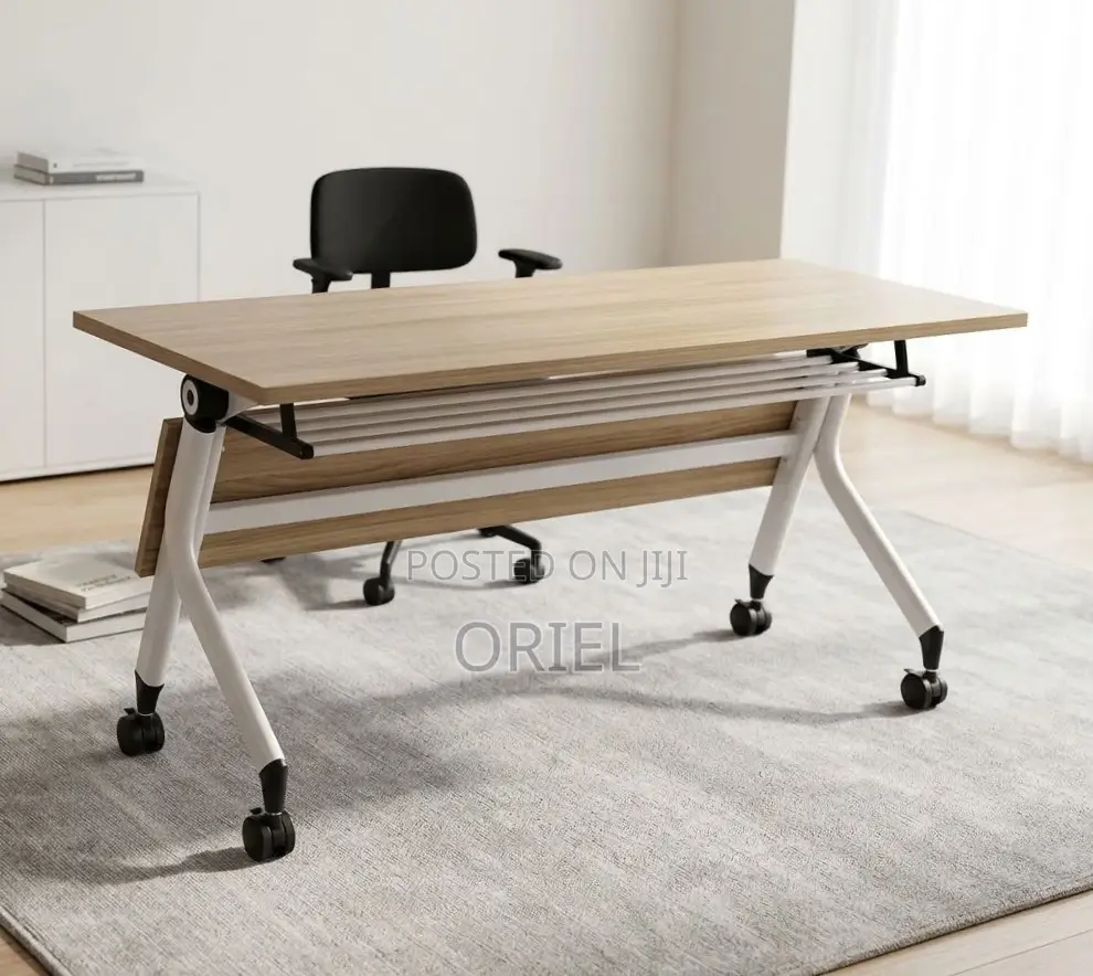 Office Table : 1.4M Wooden Foldable Office Table