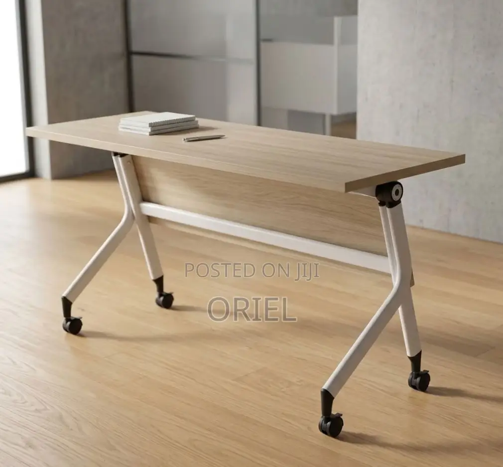 Office Table : 1.4M Wooden Foldable Office Table