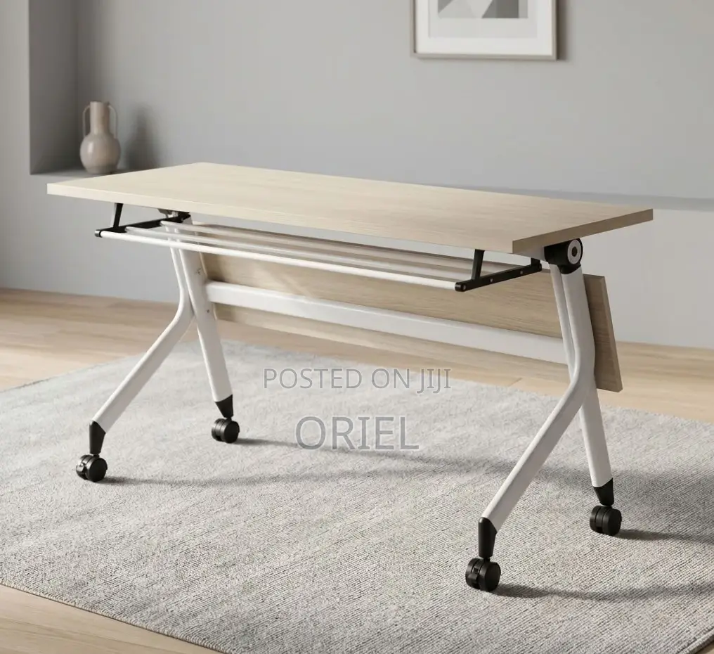 Office Table : 1.4M Wooden Foldable Office Table