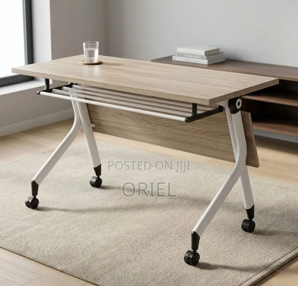 Office Table : 1.4M Wooden Foldable Office Table