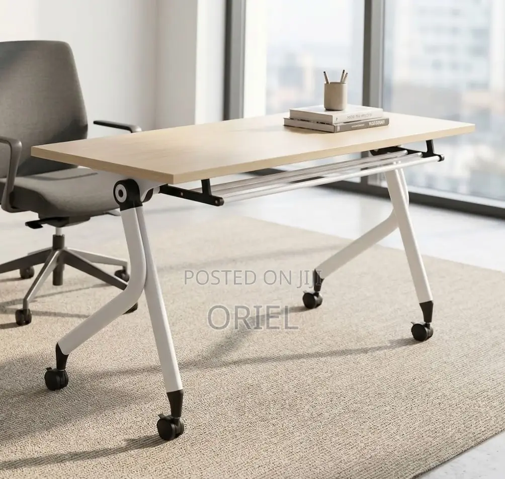 Office Table : 1.4M Wooden Foldable Office Table