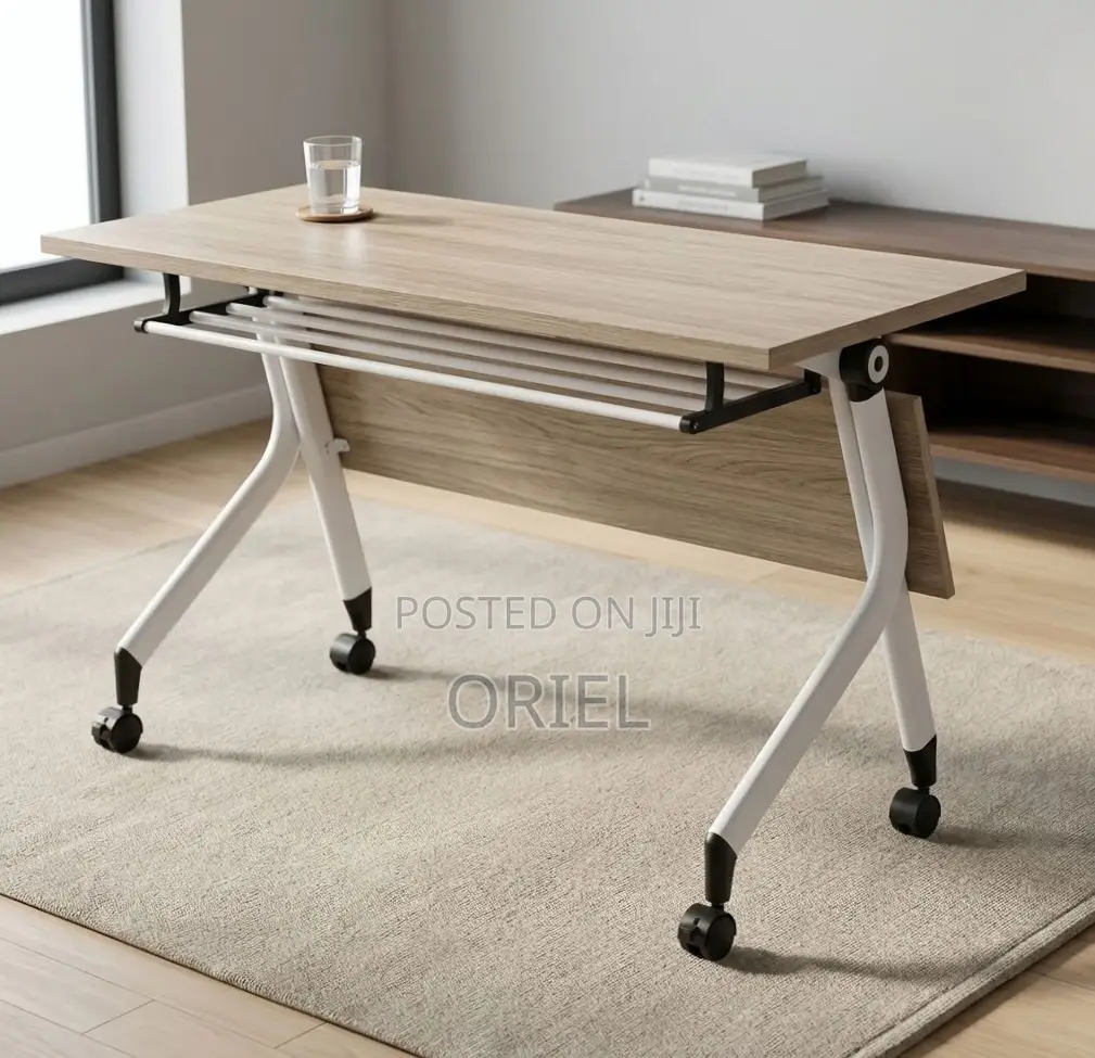 Office Table : 1.4M Wooden Foldable Office Table
