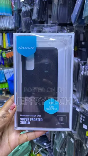 Black Nillkin Super Frosted Shield Phone Case Package for Galaxy S20
