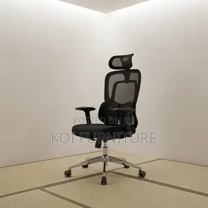 Office Chairs; Padded High Back Orthopedic Office Black Seat