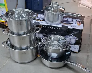 Edenberg 12pcs Stainless Sufuria 
Code Eb_4001M
 at 