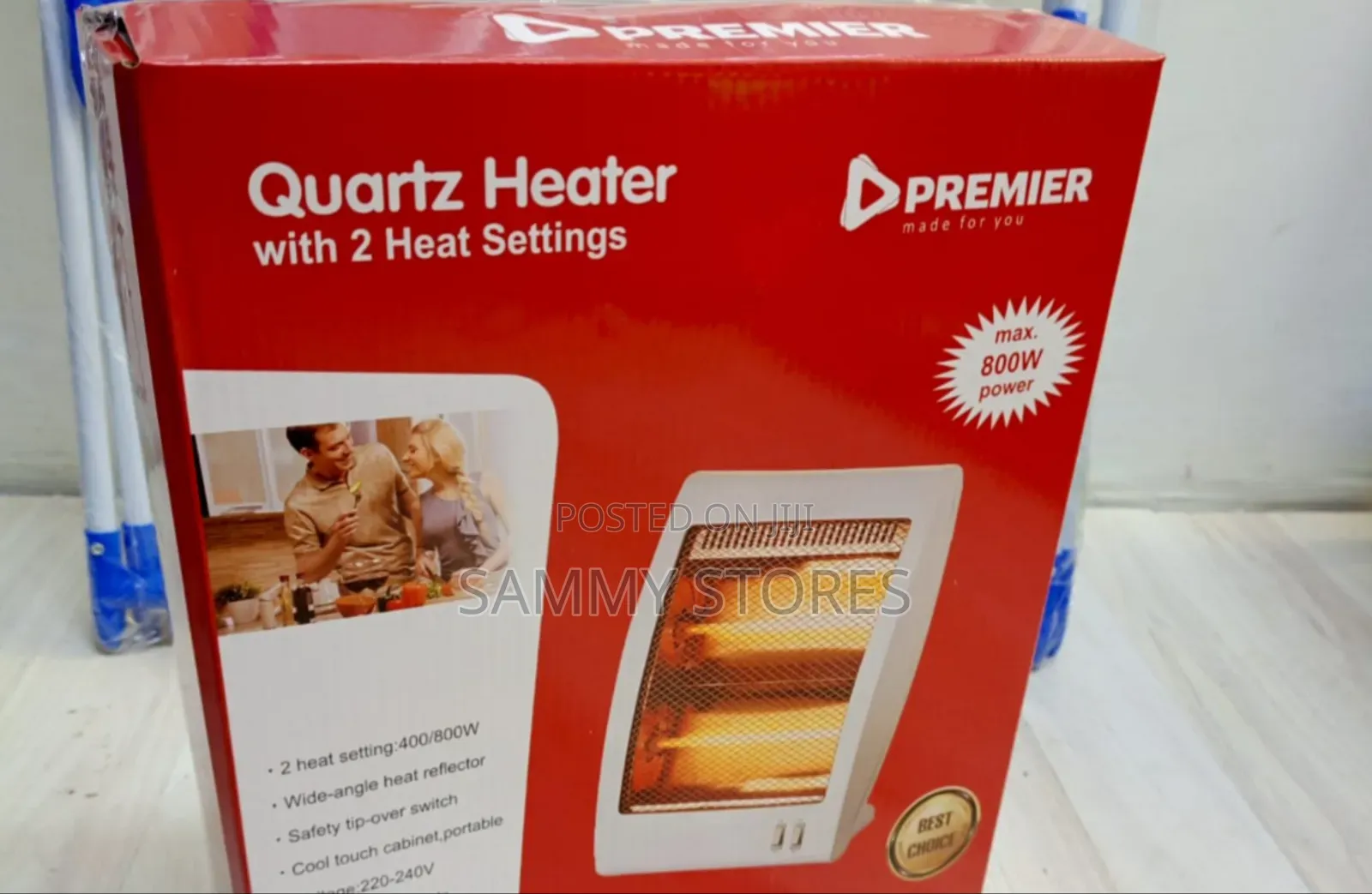 Premier Electric Room Heater – Compact, Safe Easy to Use