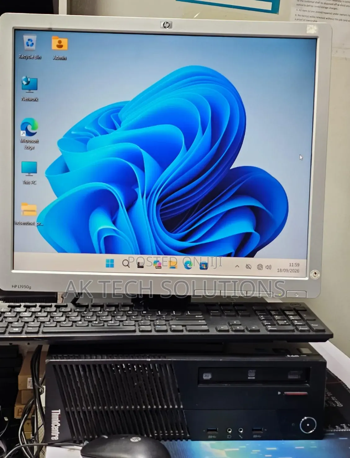 Desktop Computer Lenovo ThinkCentre M93p 8GB Intel Core i5 HDD 500GB