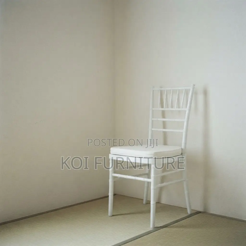 Home Chairs; White Stackable Home Seats for Weddings and Functions