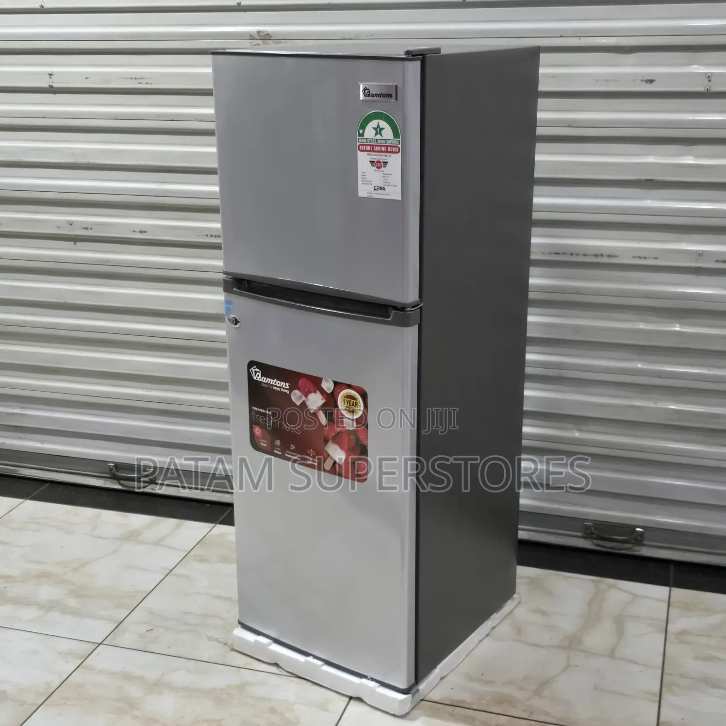 Ramtons 128ltrs Double Door Fridge RF/173 With Cool Pack