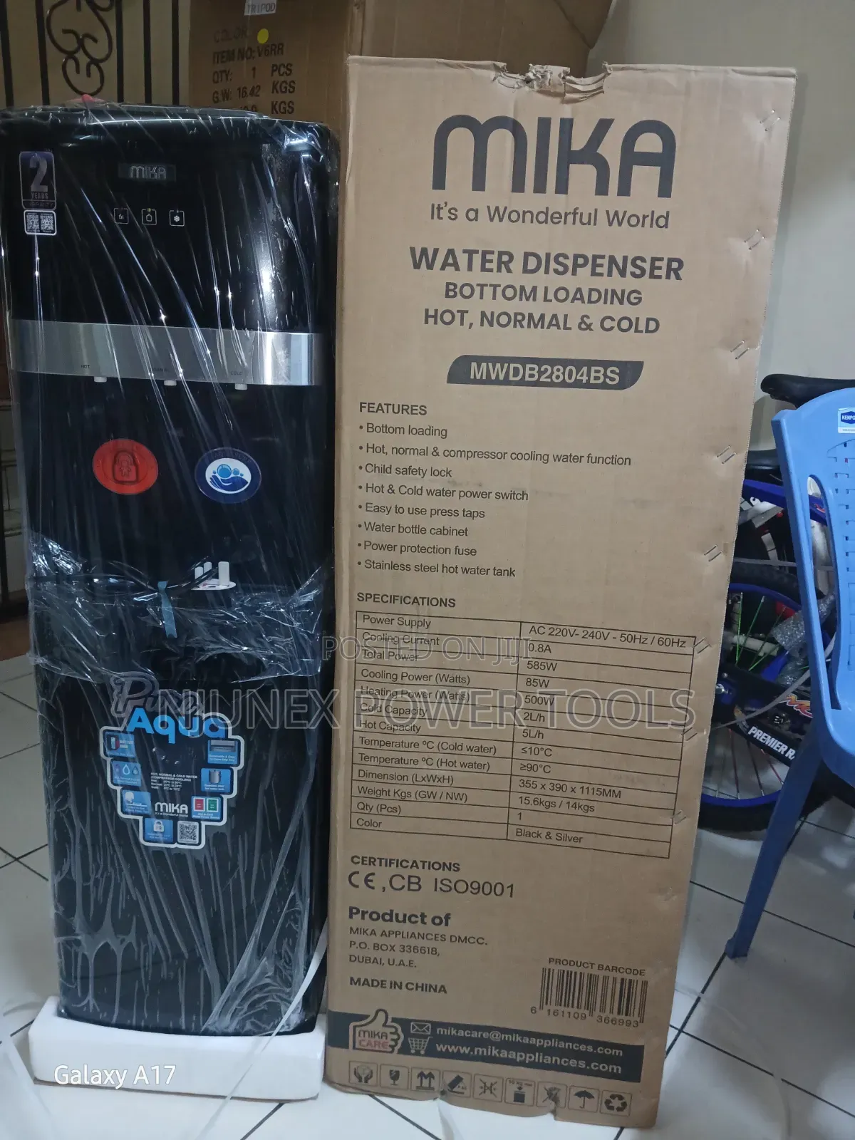 Mika MWDB2804BS Bottom Loading Water Dispenser