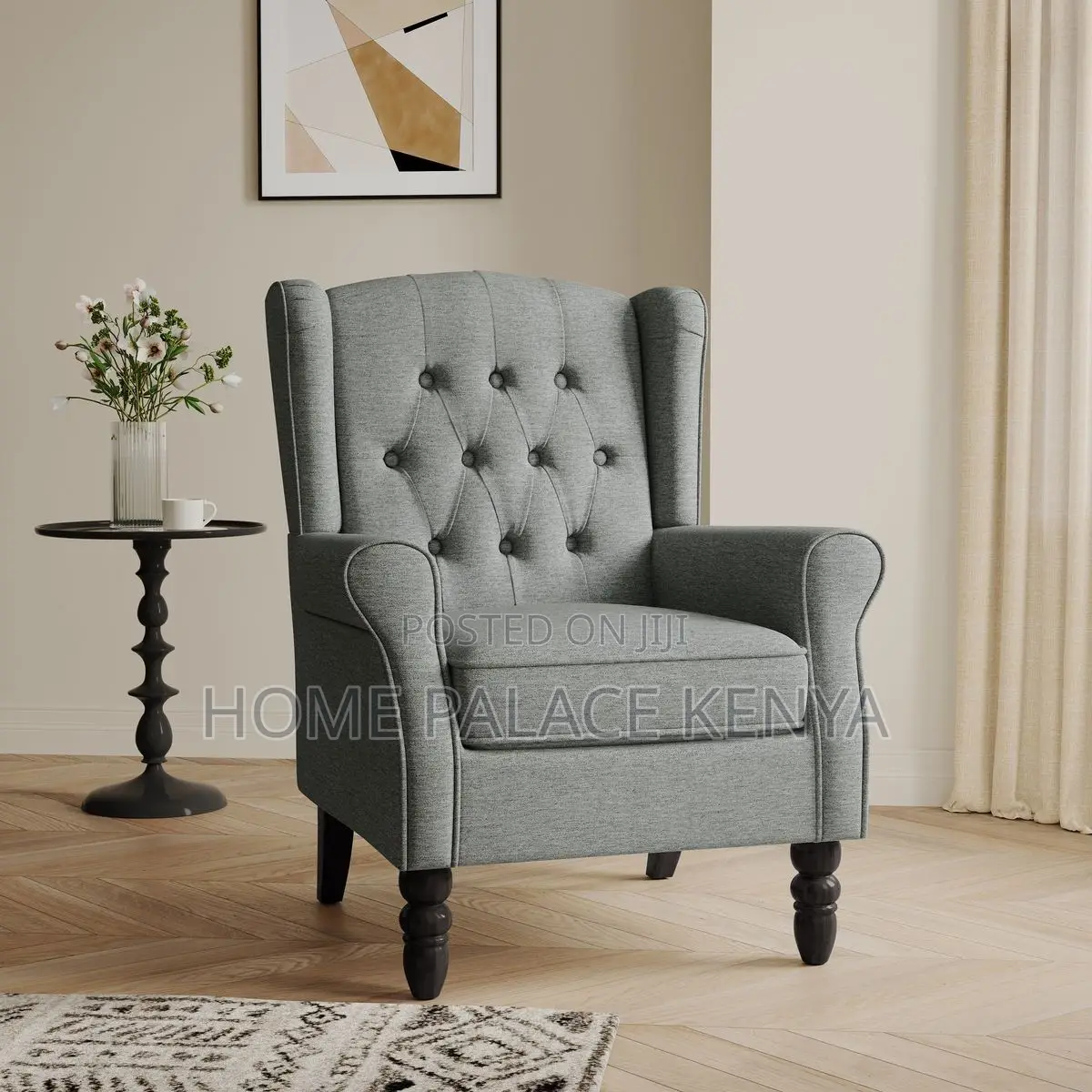 Accent Chair; Upholstered Tufted Accent Chair for Home Interiors
