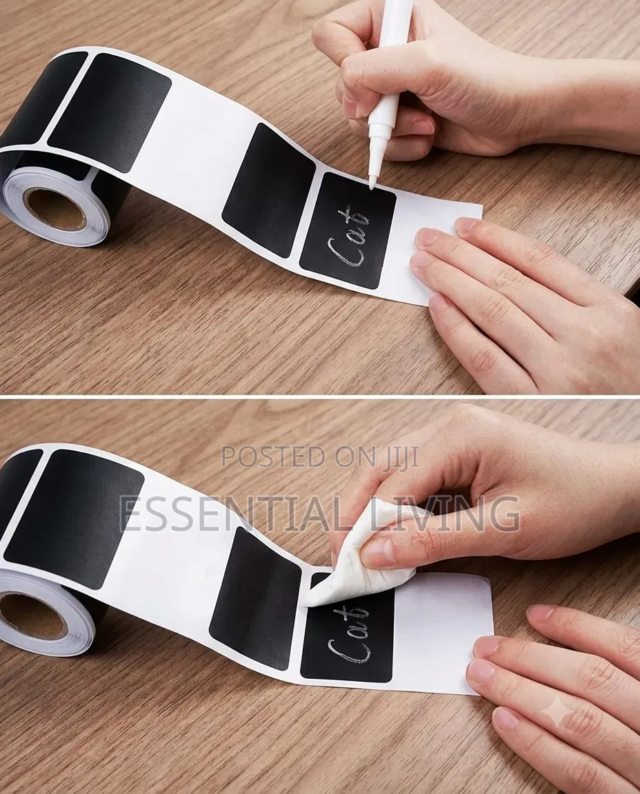 Label Sticker Roll 300pcs Eraseable Chalkboard Sticker for Labels