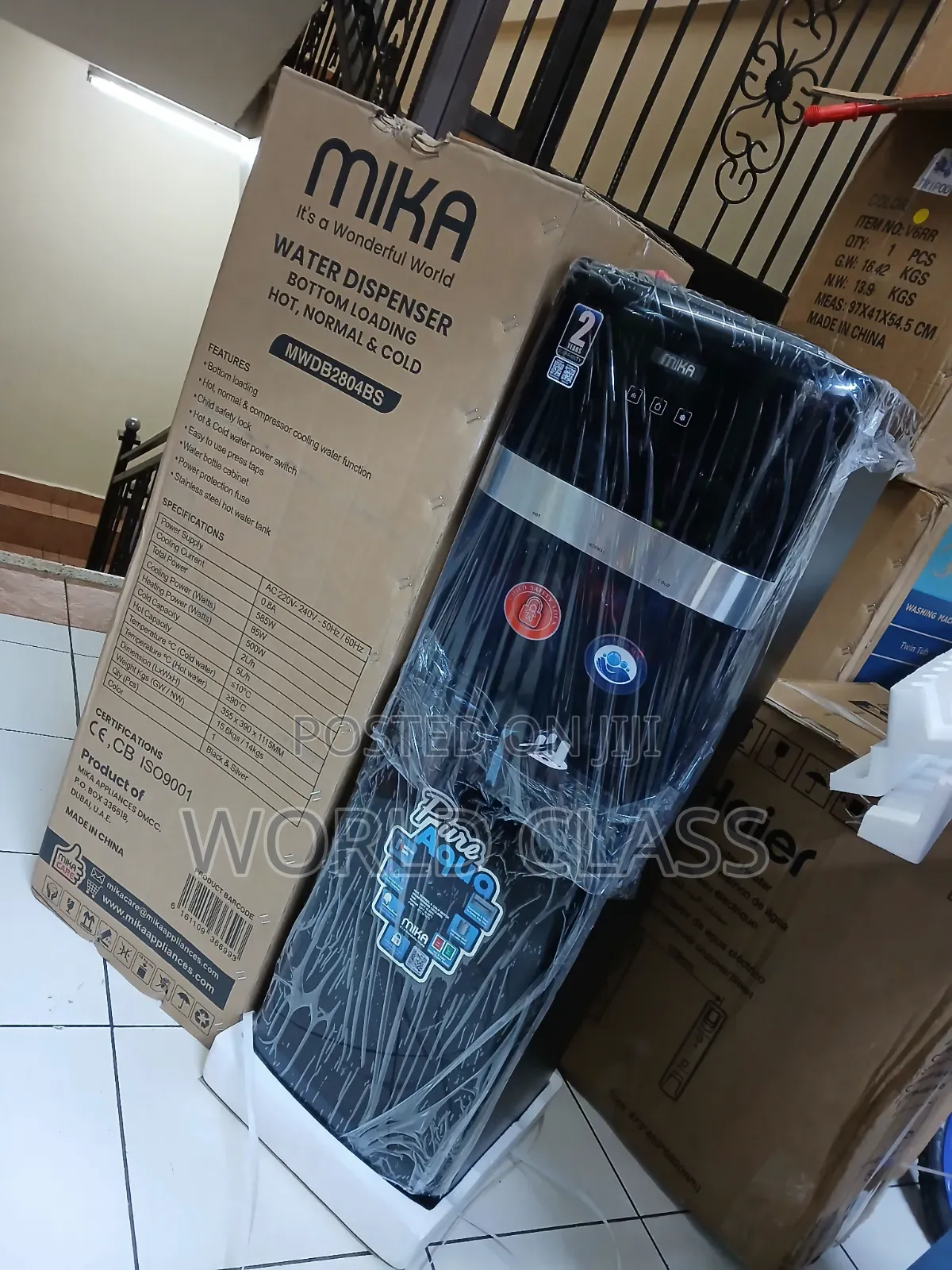 Mika Standing Bottom-Load Water Dispenser (Model MWDB2804BS)