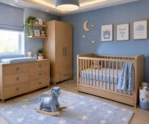 Crib Bed; High Quality Wooden Cot Bed for Babies and Toddlers at Home