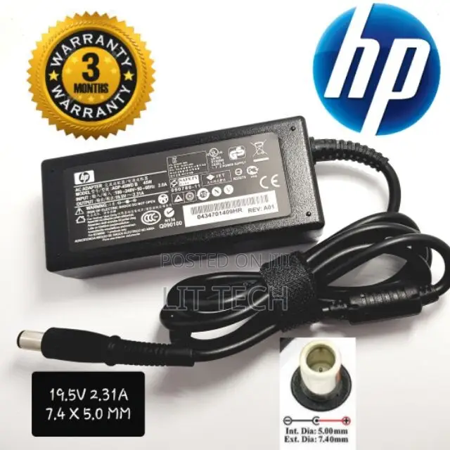 HP 19.5V 2.31A 45W Laptop AC Adapter With 7.4 X 5.0 Mm (Big Pin)