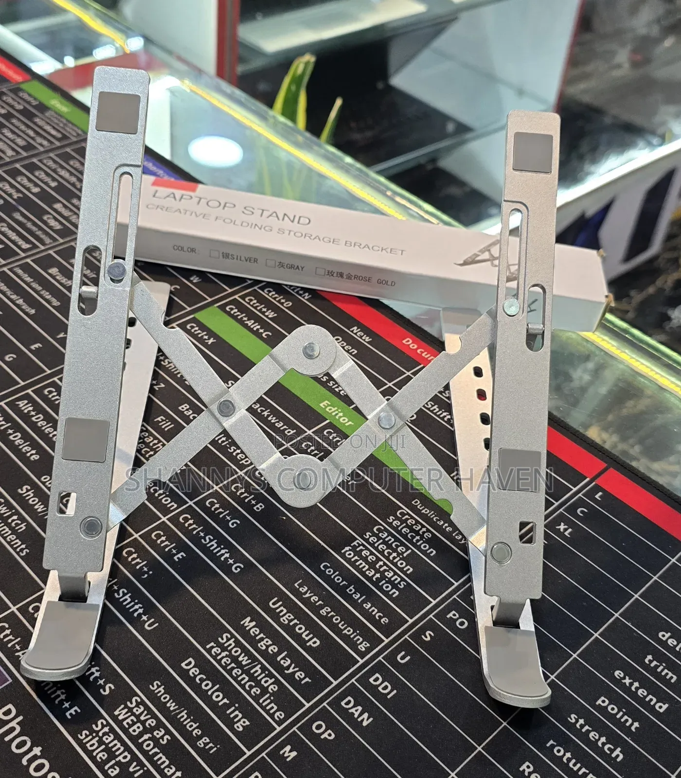 Aluminium Foldable Laptop Stand – Portable, Adjustable Ergonomic
