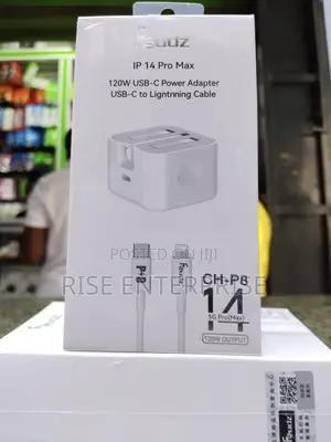 120W iPhone 14 Pro Max Complete Charger With Lightning Cable