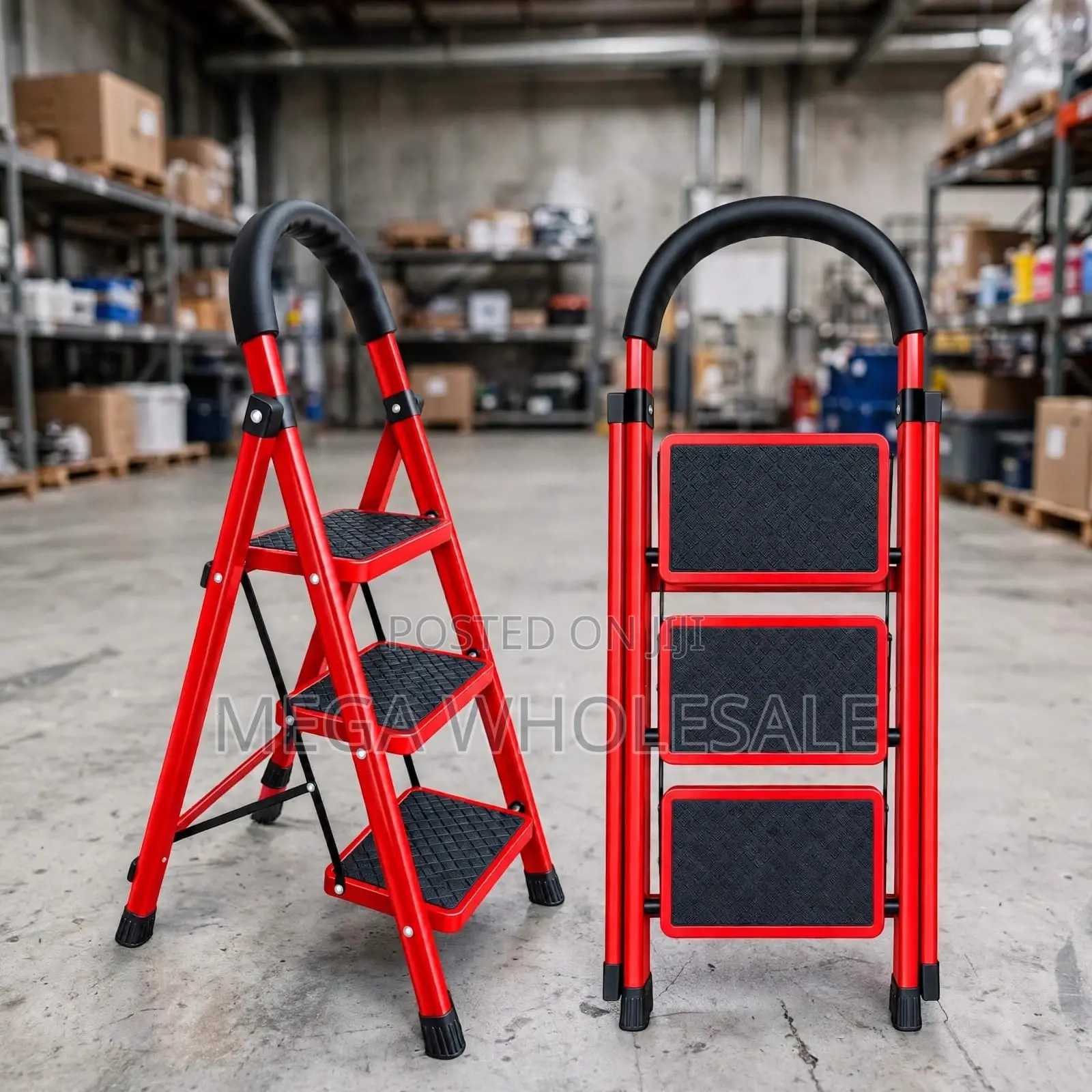 2,3,4 5 Step Folding Ladder Space Saving for Electrical Work