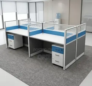 4-Seater Office Workstation : Four-Station Office Workstation