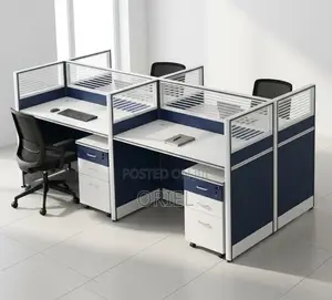4-Seater Office Workstation : Four-Station Office Workstation