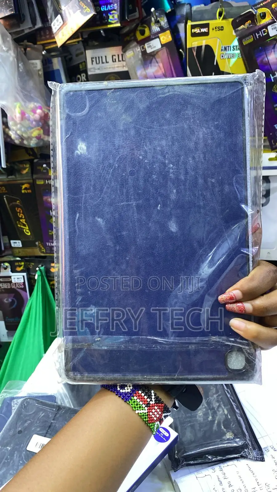 Navy Blue Trifold Flip Case for a Tablet Galaxy Tab S6 Lite 10.4-Inch