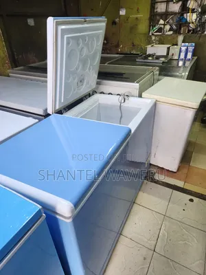 Double Door Blue Chest Freezer