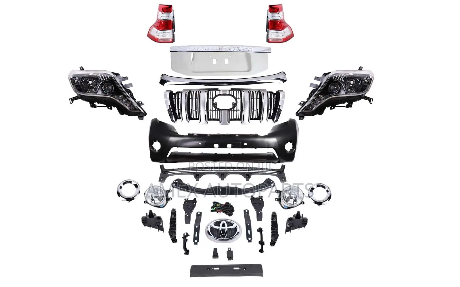 Full Facelift Kit Toyota L/Cruiser Prado 150 2010 to Make 2015 Shape