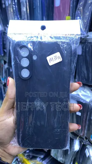 Black Soft Silicone Case in a Clear Plastic Bag, Labeled "M36 5G