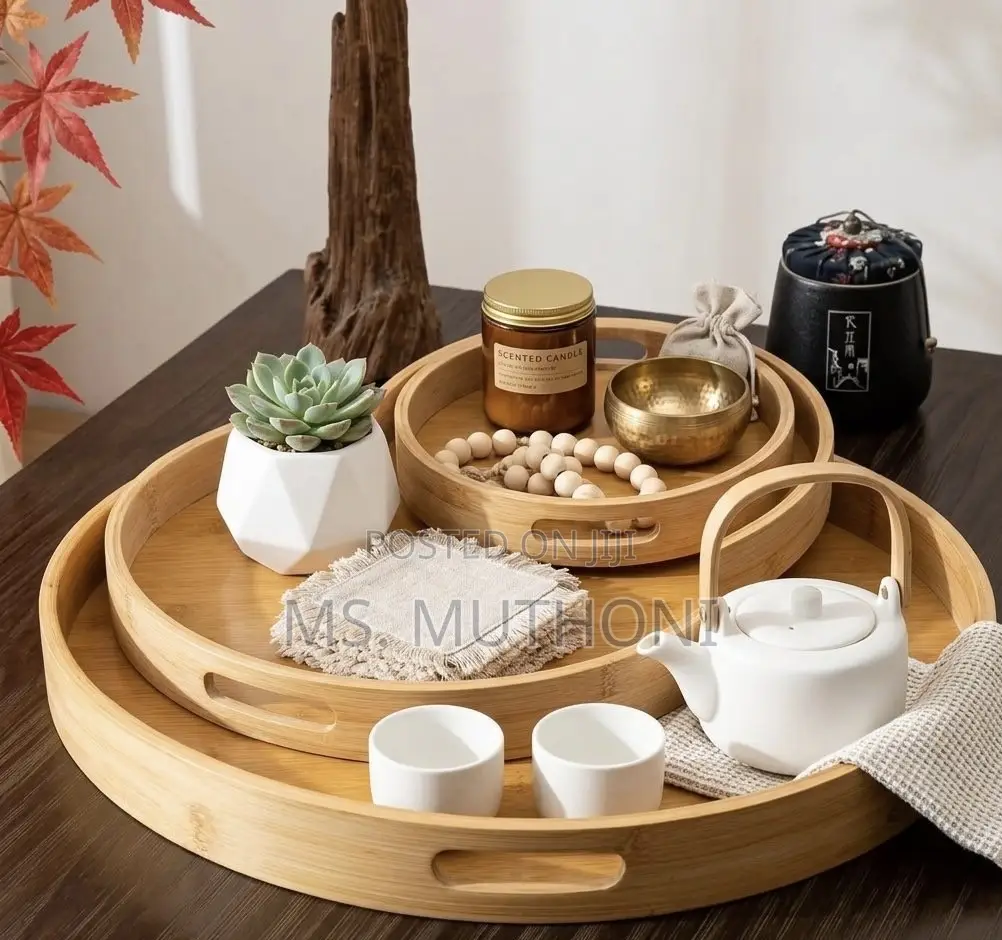 4 PCs Sienna Minimalist Ottoman Decor Trays