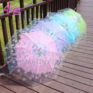 Transparent Umbrella-Flowered and Polka Dot