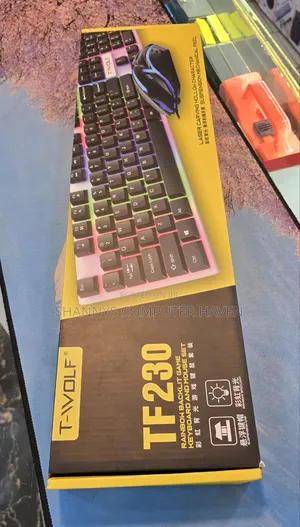 Twolf TF230 Rainbow Backlit Gaming Keyboard Mouse Combo Set 